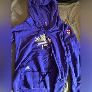 Purple adidas team Canada hoodie